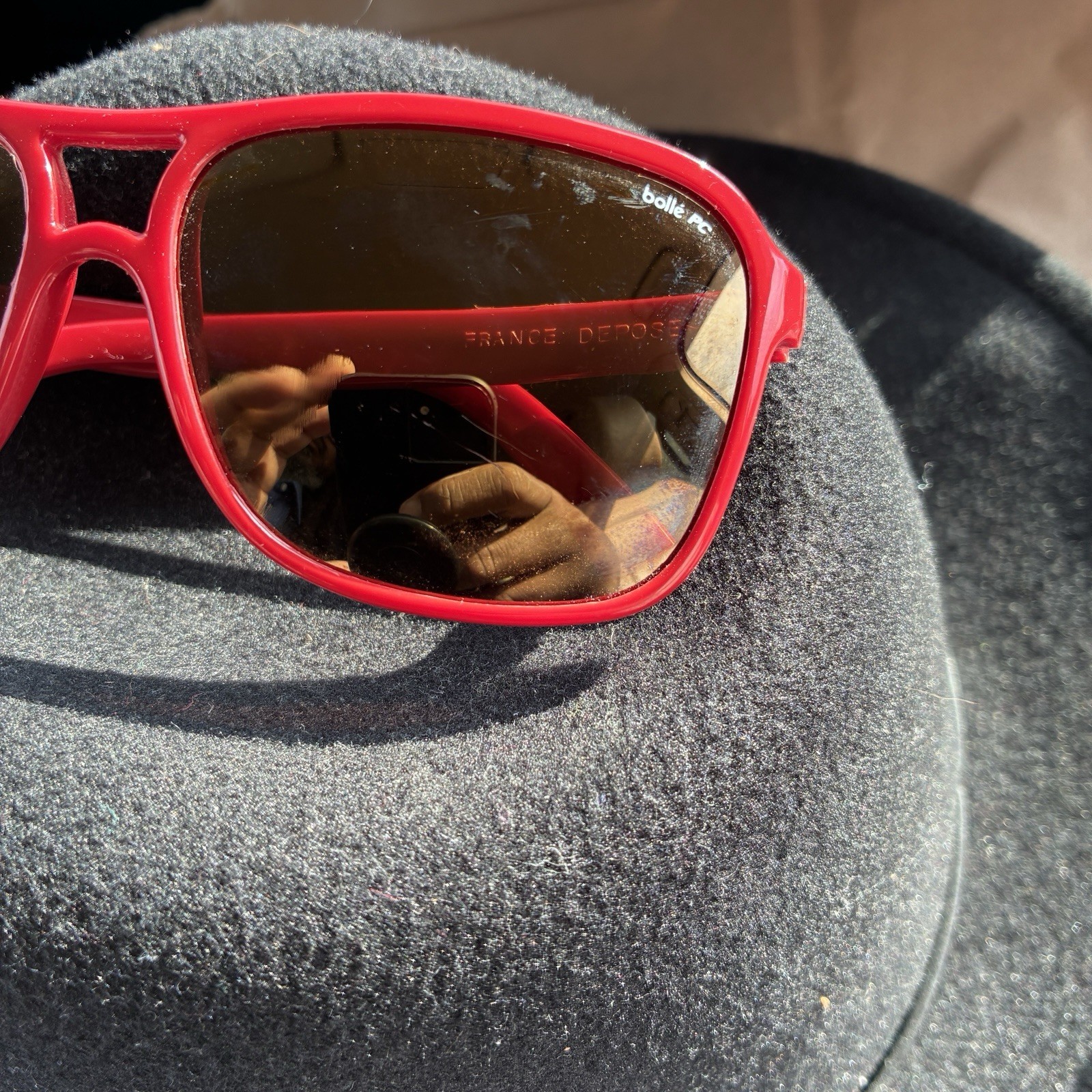 Bolle PC Sunglasses Men’s Red Plastic Made in France Frames Only