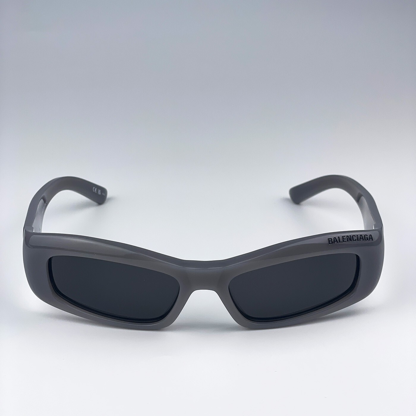 Balenciaga Men AUTHENTIC Sunglasses Grey Rectangle BB0266S 003 NEW
