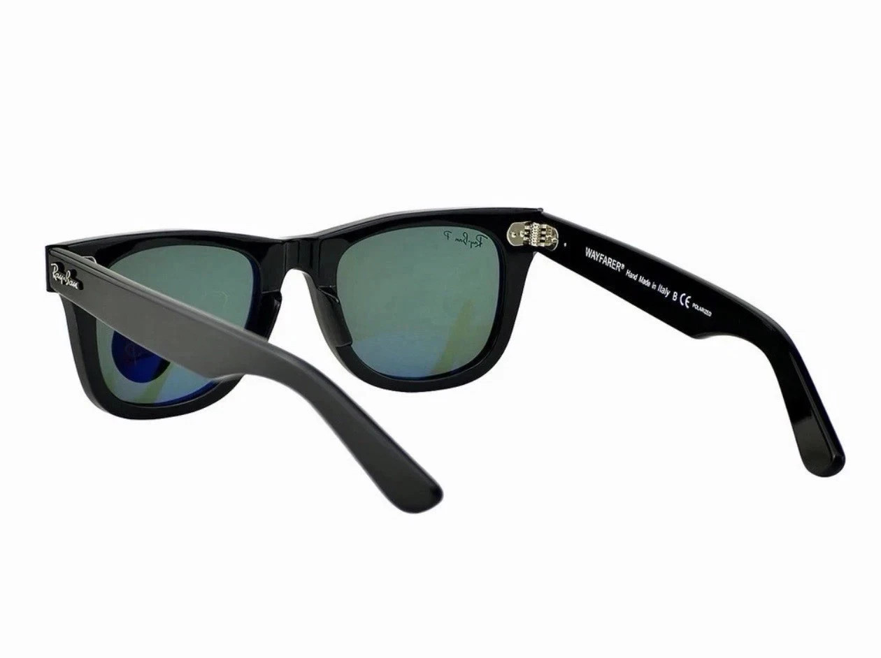 Ray-Ban Sunglasses RB2140 Original Wayfarer Black Frame Green Lenses 50mm Unisex