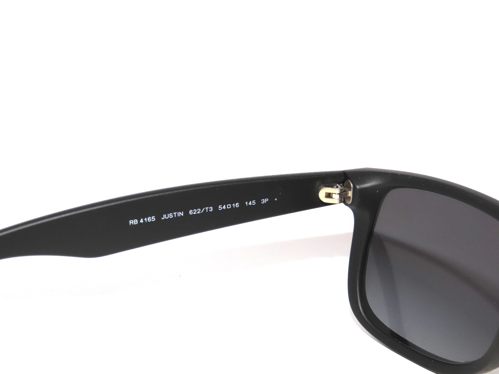Ray Ban Sunglasses Justin 4165 622/T3 54 Rubber Black Gray Polarized Rayban