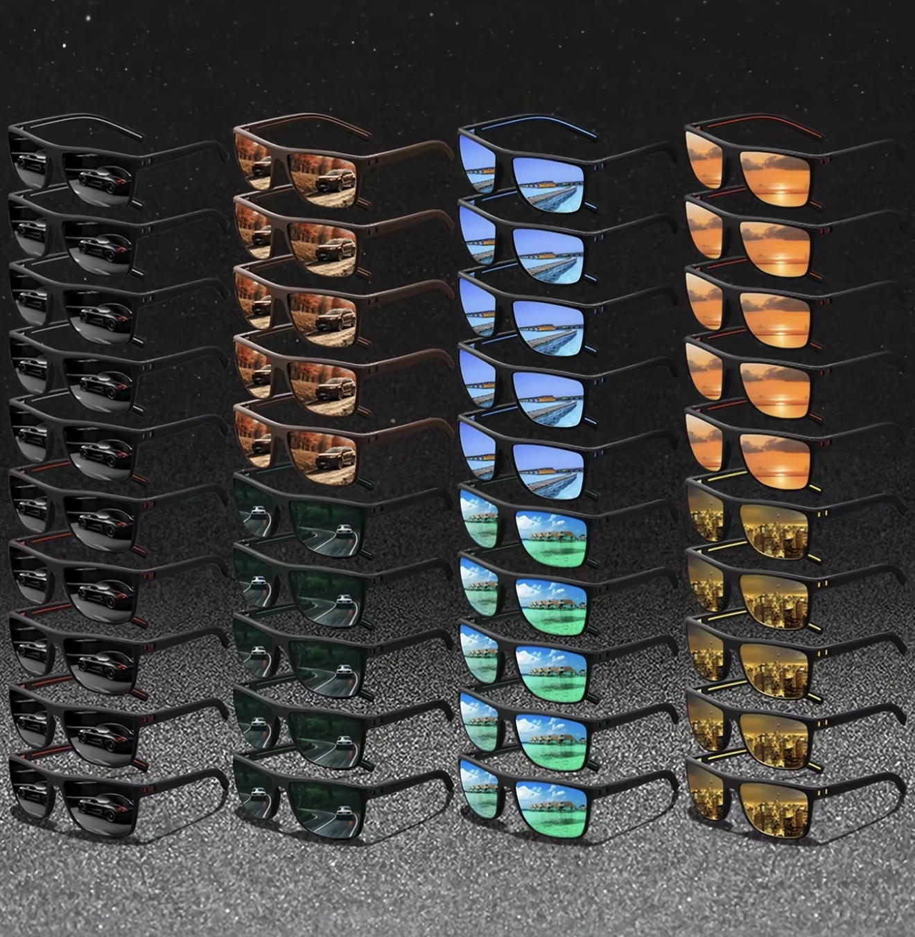 Unisex Polarized Sports Sunglasses UV400 Baseball Running Fishing Glasses