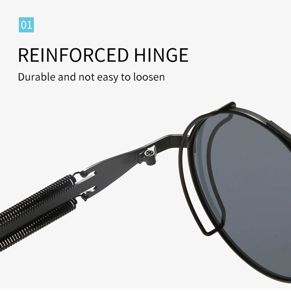 Metal Round Outdoor Sports Sunglasses Men Women Classic Punk Style Glasses Hot