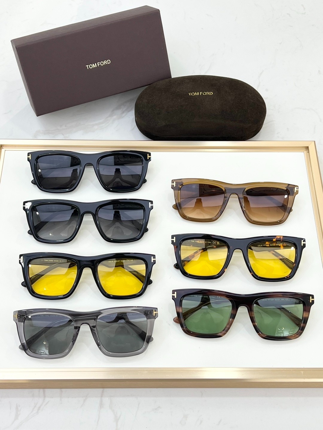 Tom Ford LELIO Sunglasses FT1207 Black/Gray 52-21-145mm New With Case