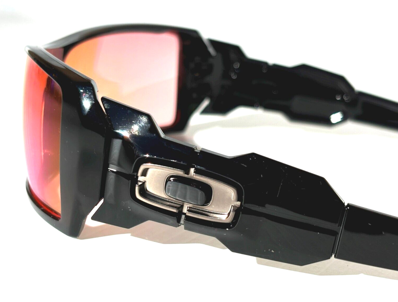 NEW Oakley OIL RIG Polished Black POLARIZED Galaxy HD Pink Lens Sunglass 9081