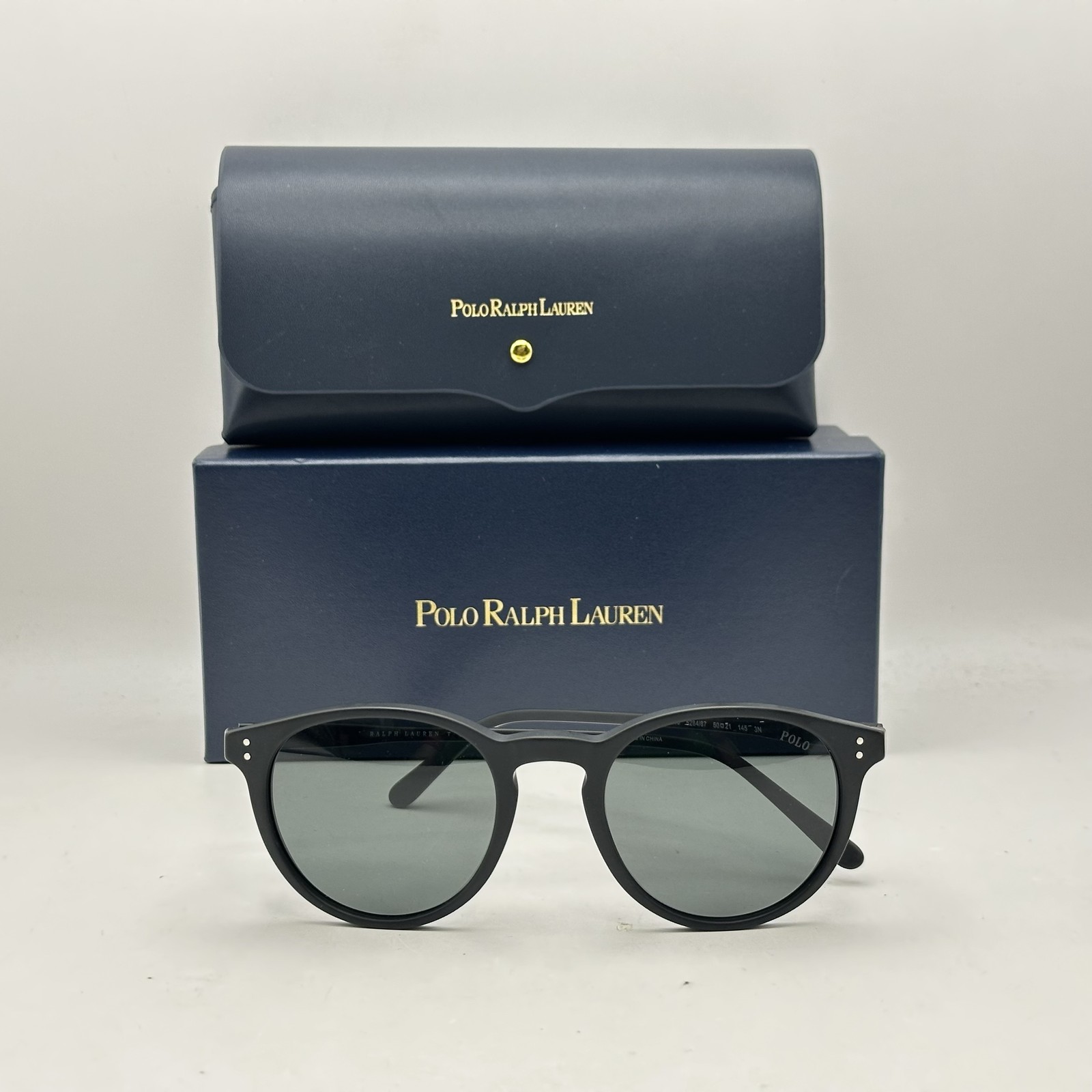 Polo Ralph Lauren Unisex Phantos Full Rim Sunglasses PH4110 Matte Black/Gray