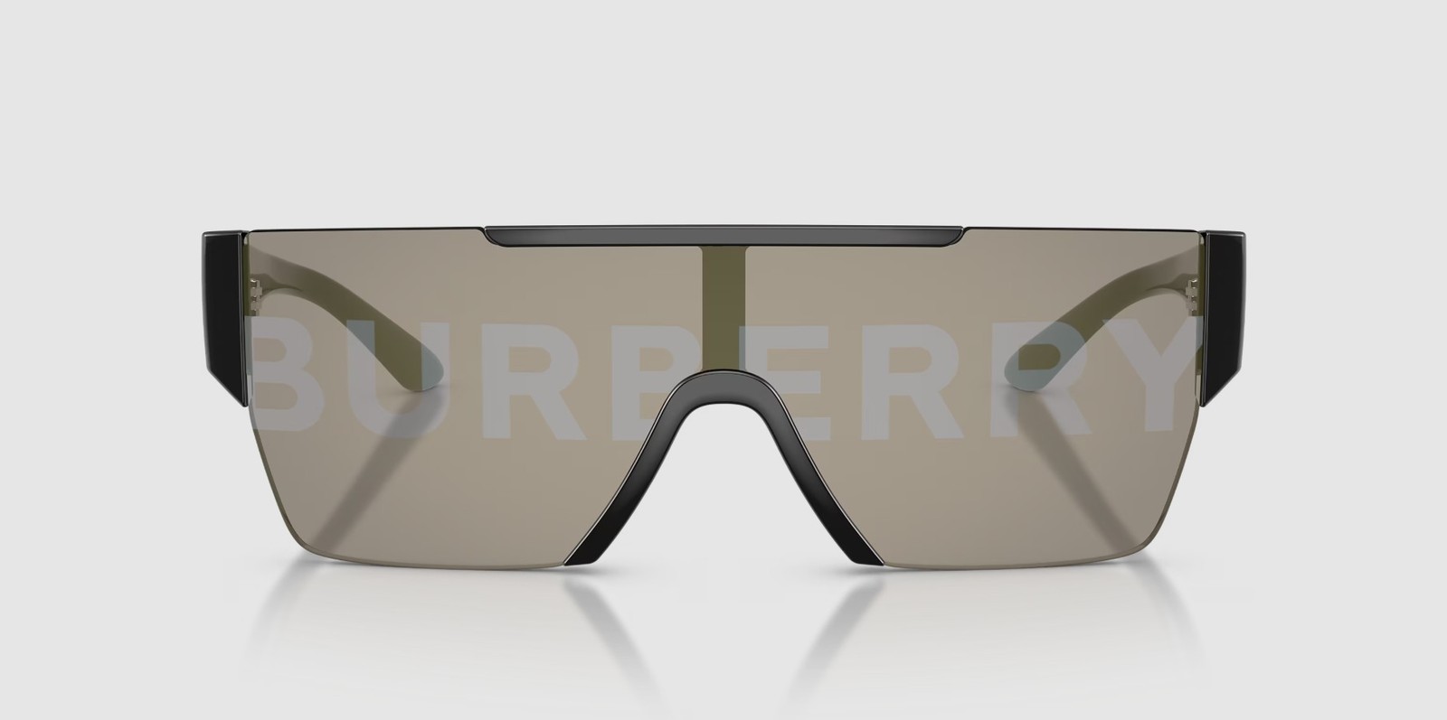 BURBERRY BE4291 3001 G Black Grey Tamp Bur Silver Gold 38 mm Men’s Sunglasses