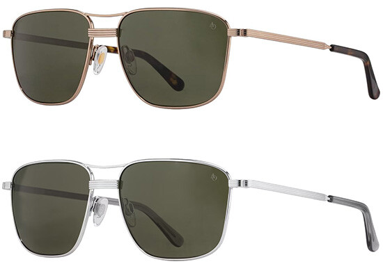 American Optical Airman Polarized Men’s Square Aviator Sunglasses – Made in USA
