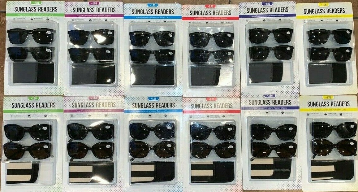 (4) Pair Icon Sunglass Reader Glasses Men’s & Women’s UV Protection