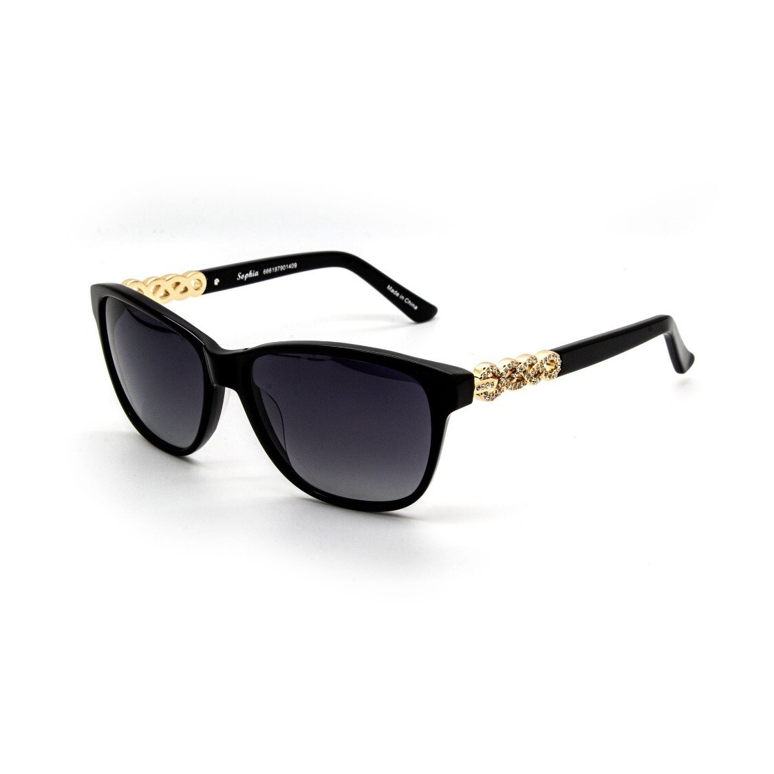 1 Unit New Solvari Black Polarized Gradient Lens Sunglasses 56-15-135 #612