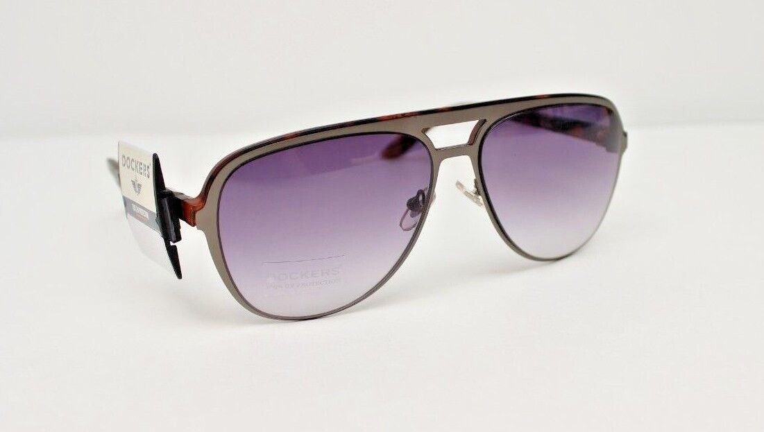 Dockers Gunmetal & Matte Tortoise Shell Aviator Sunglasses 100%UV 10251781.KHL