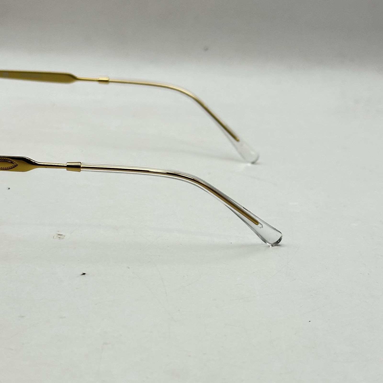 Ray Ban Mens Rimless Irregular Thin Metal Sunglasses RB3768 Gold/Dark Brown