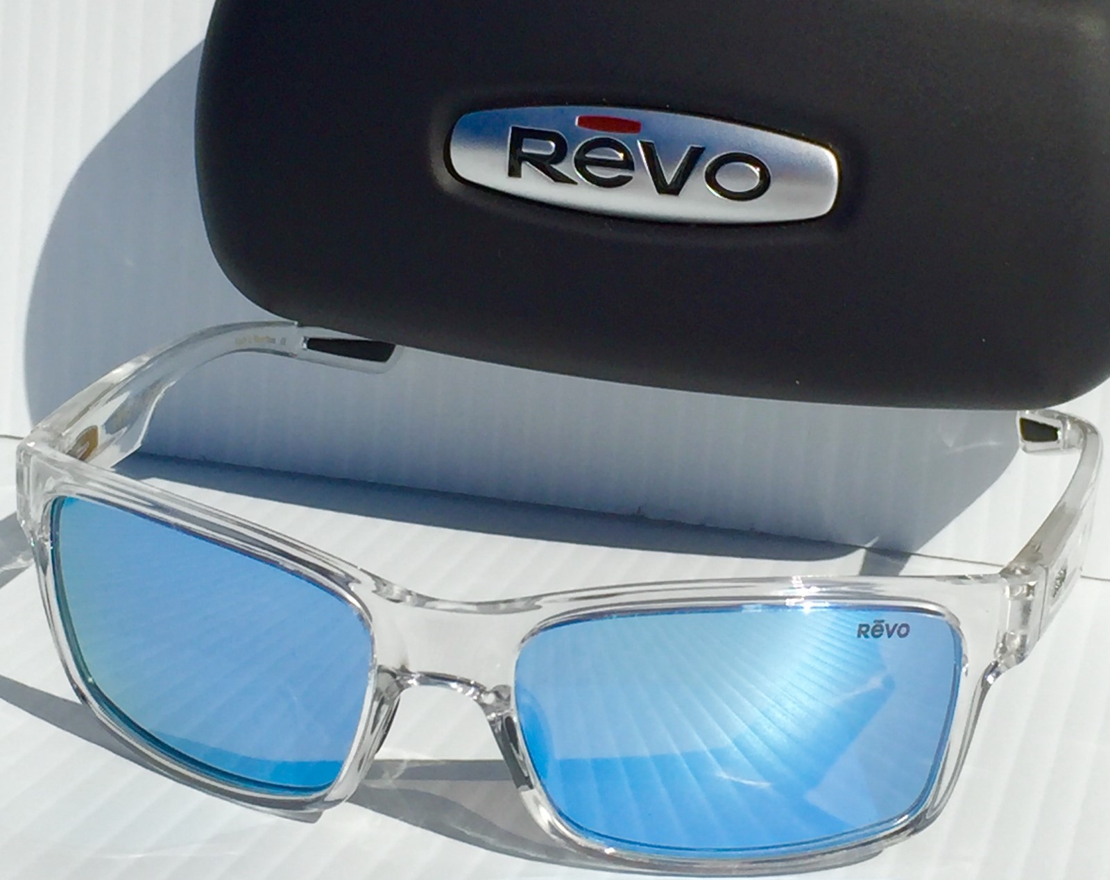 NEW* REVO CRAWLER CLEAR w Blue POLARIZED Lens Sunglass RE 1027 09 BL