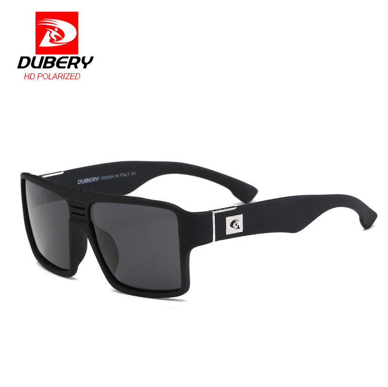 DUBERY Men Polarized Square Sunglasses Oversize Driving Fishing Sport Glasses