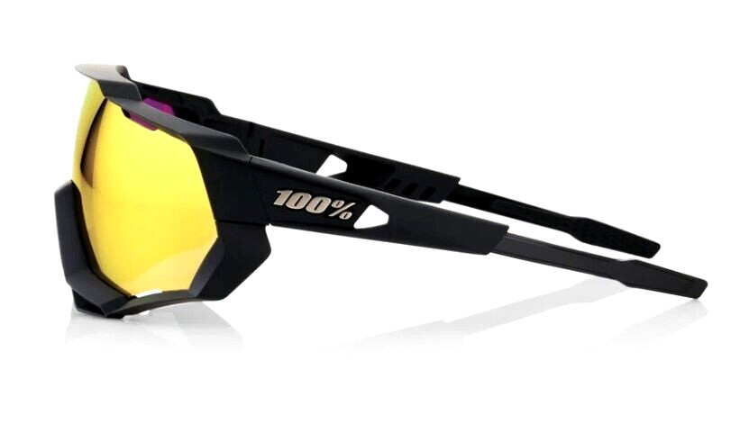 New 100% SPEEDTRAP Sunglasses | Soft Tact Black / HiPER Red ML Mirror Lens