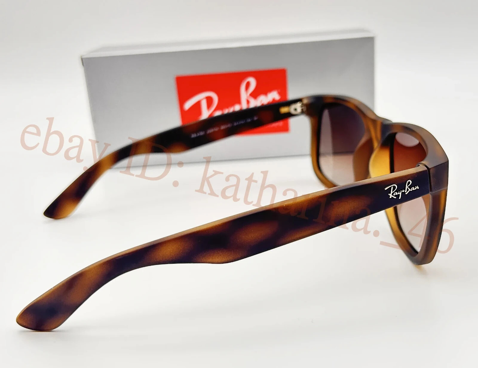 Ray-Ban Justin RB4165 54mm Matte Tort Polarized Sunglass Rubber Gray-Brown Frame