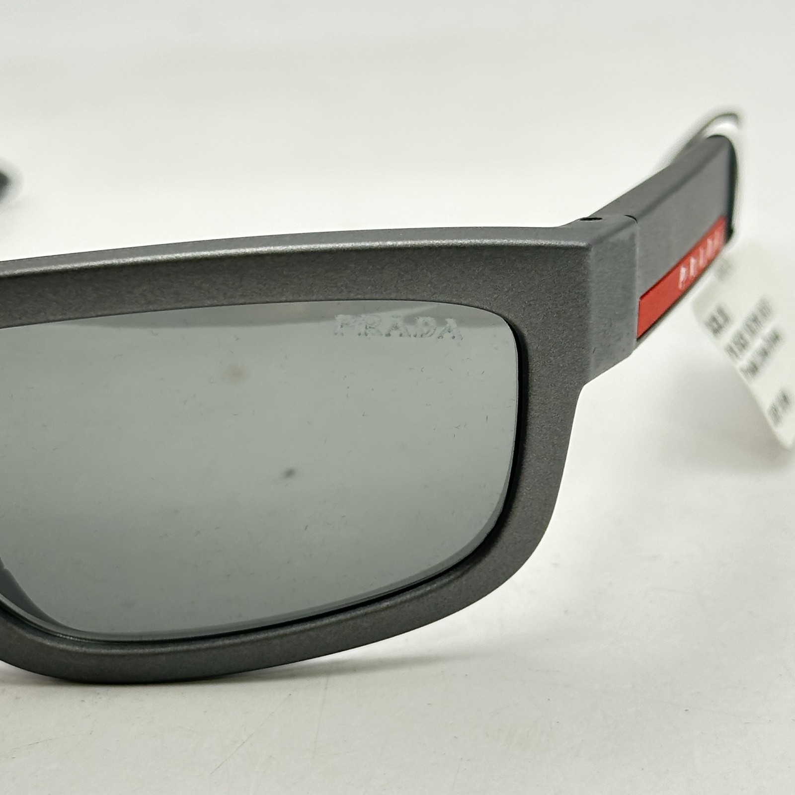 Prada Linea Rossa Mens Irregular Full Rim Mirror Sunglasses SPS05Z Gray/Silver