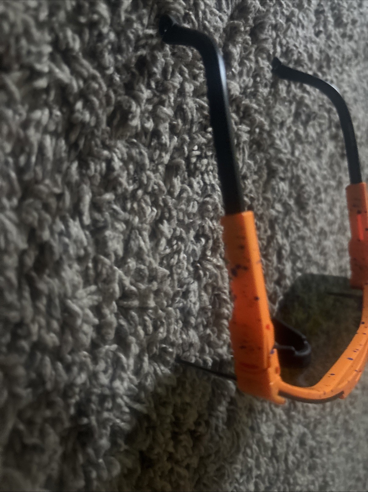 Blue Tinted Pit Vipers Orange Outside With Splatter Paint, Sports and Fun Games
