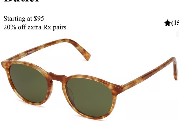 Warby Parker Duffer Round Tortoise Brown Frame Green Polarized UV400 145mm