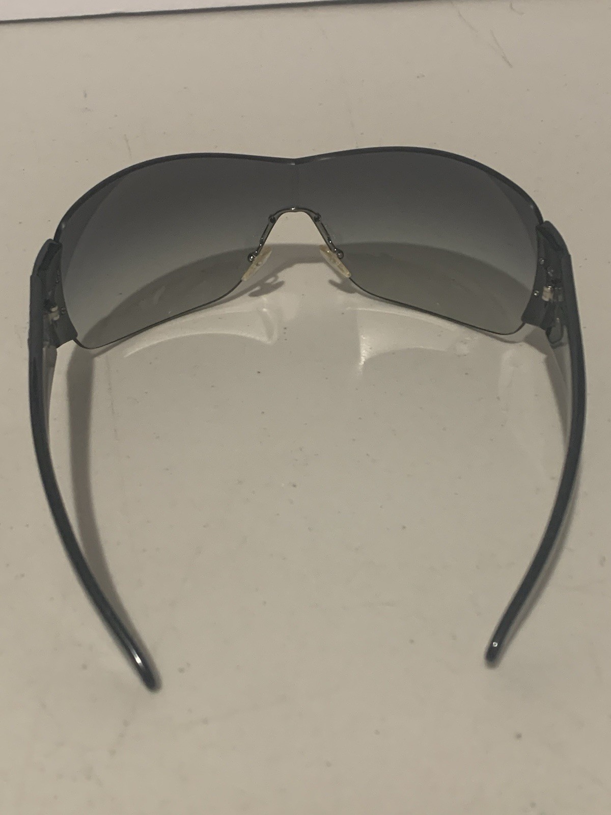 Authentic Prada SPR22M 1AB-3M1 Black Shield Sunglasses w/ Original Case & Cloth