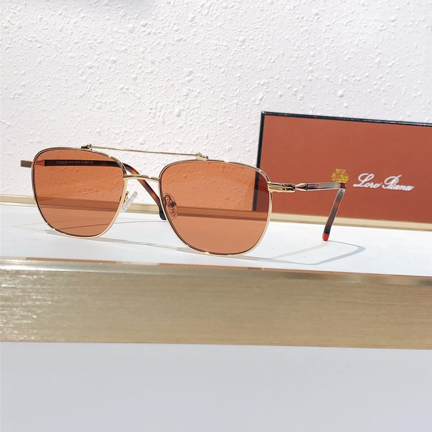 Loro Piana FAI0302 Titanium Aviator Sunglasses 54-18-145 Unisex Italy