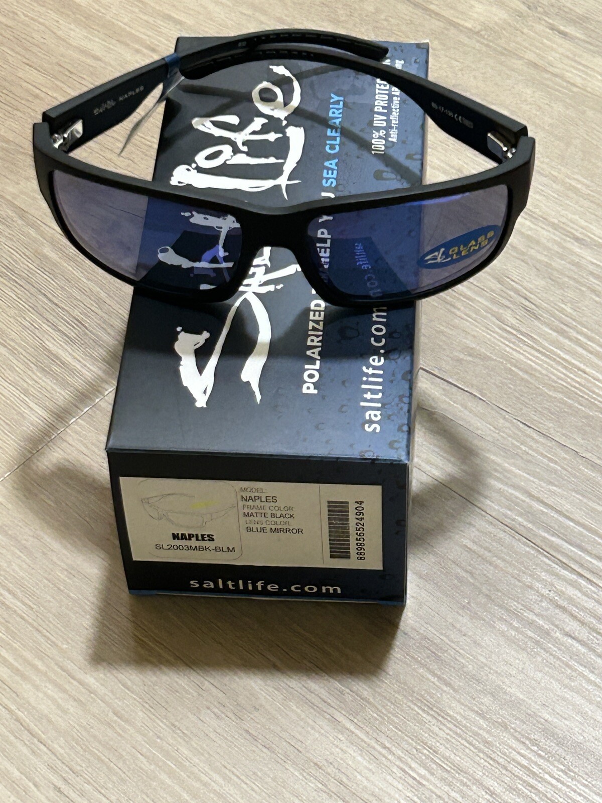 Salt Life Naples Matte Black Mirror Blue Glass Lens $229 Live Salty Saltlife NWT