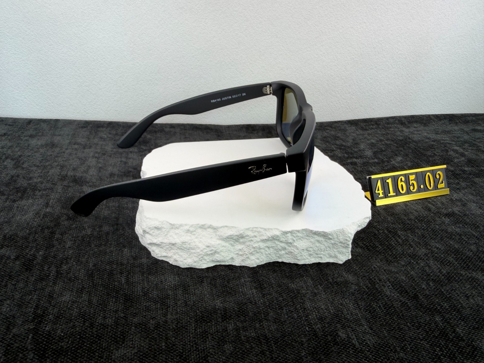 Ray-Ban RB4165 Sunglasses Matte Black Frame Polarized Blue Lens