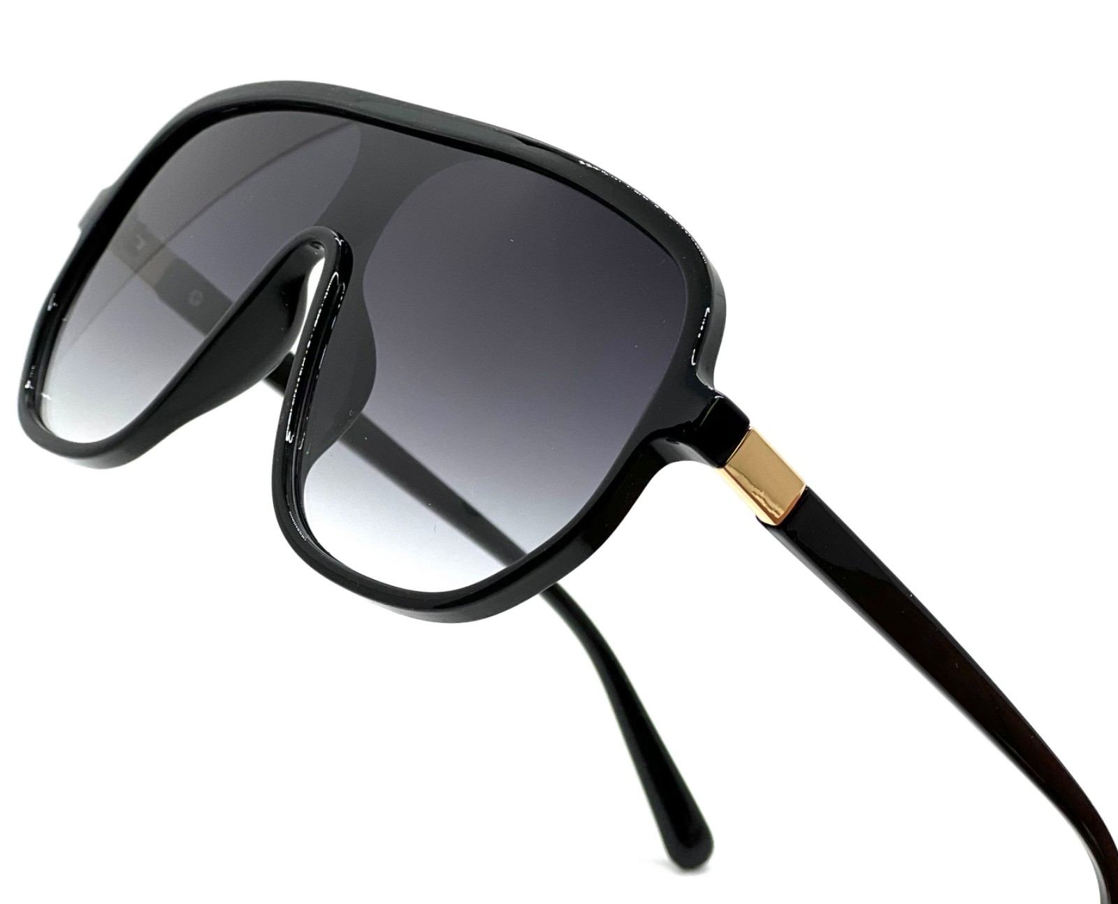 Men Guy Dude Square Sunglasses Shades 100% UV Protection Fashion Flat Black Lens