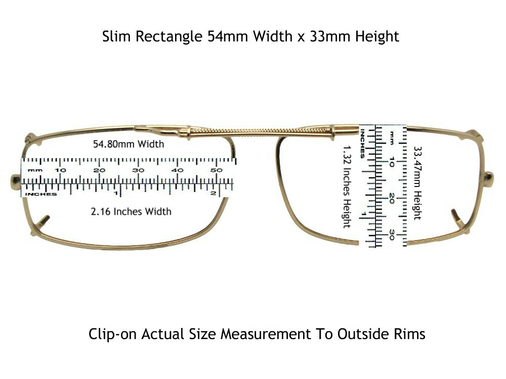 Slim Rectangle Non Polarized Yellow Clip-on Sunglasses