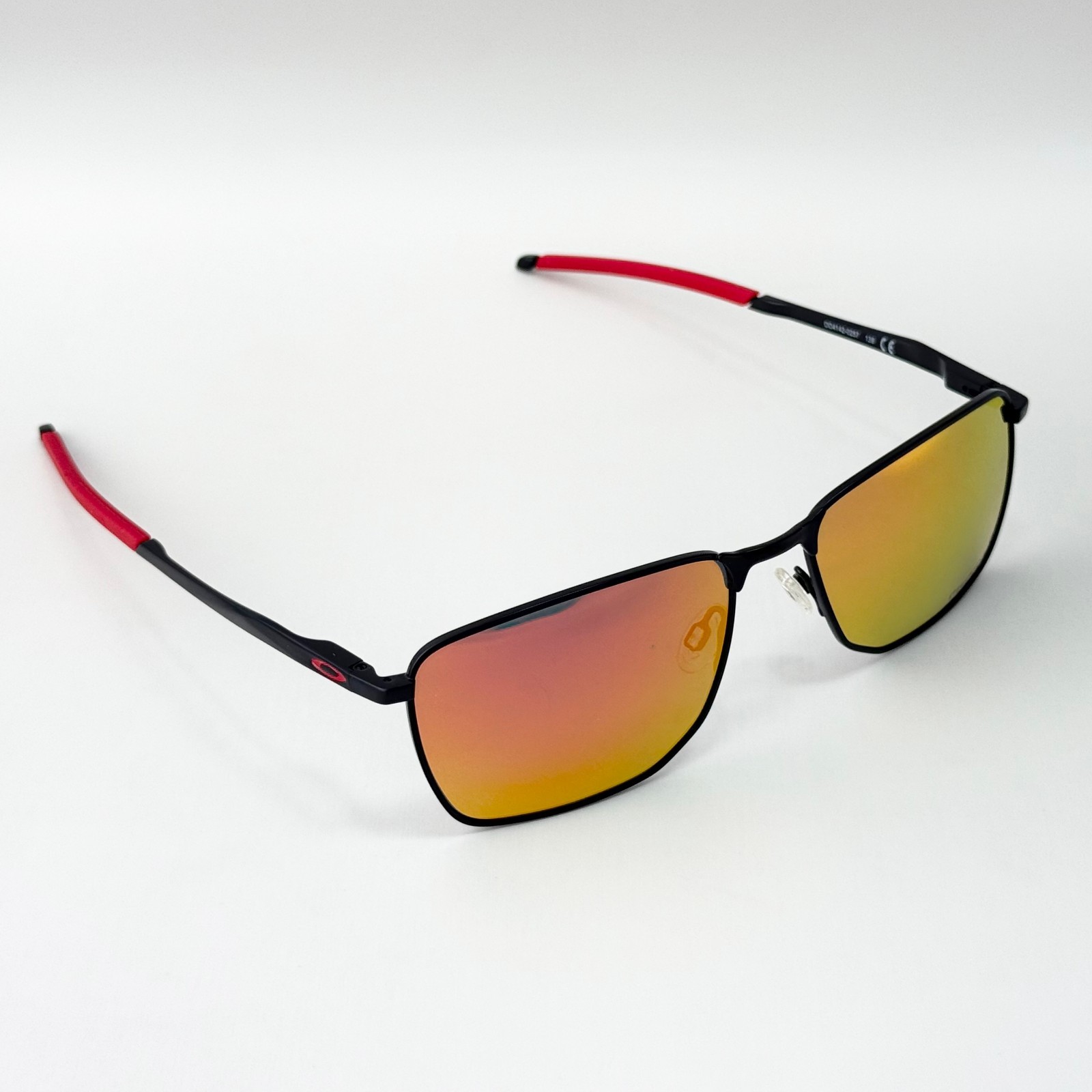 Oakley Ejector OO4142 Prizm Ruby Polarized Sunglasses Black Frame Red Ears