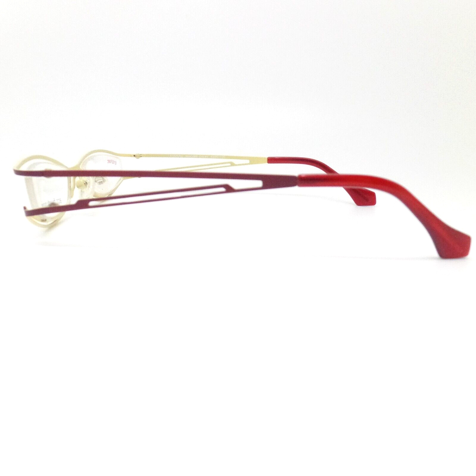 Eyefunc Petite 085 Maroon Yellow col 44 43mm New RX Eyeglasses Frames Authentic