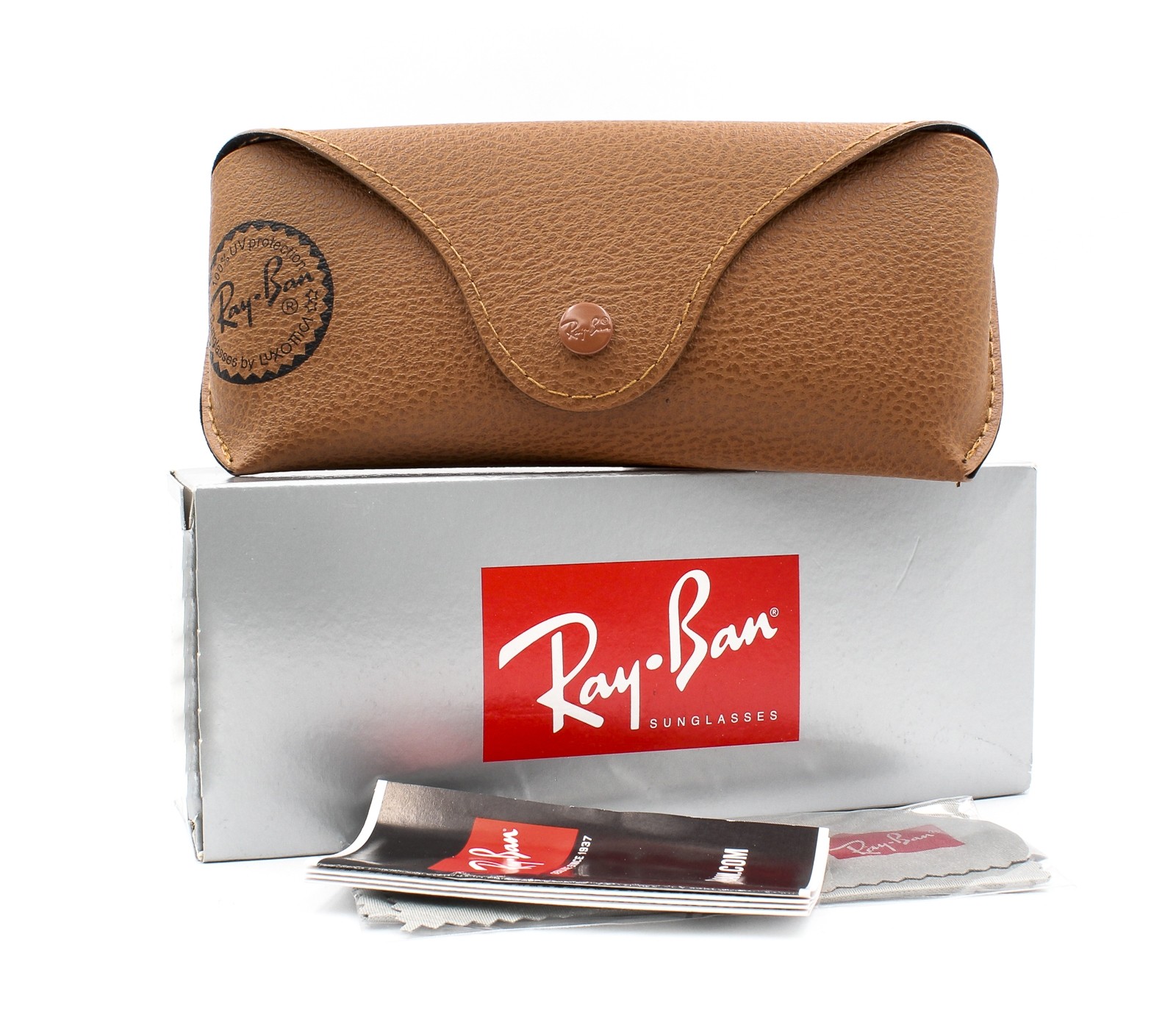 Ray-Ban Justin Sunglasses RB 4165 6814/13 Matte Beige Rubber Brown with Case