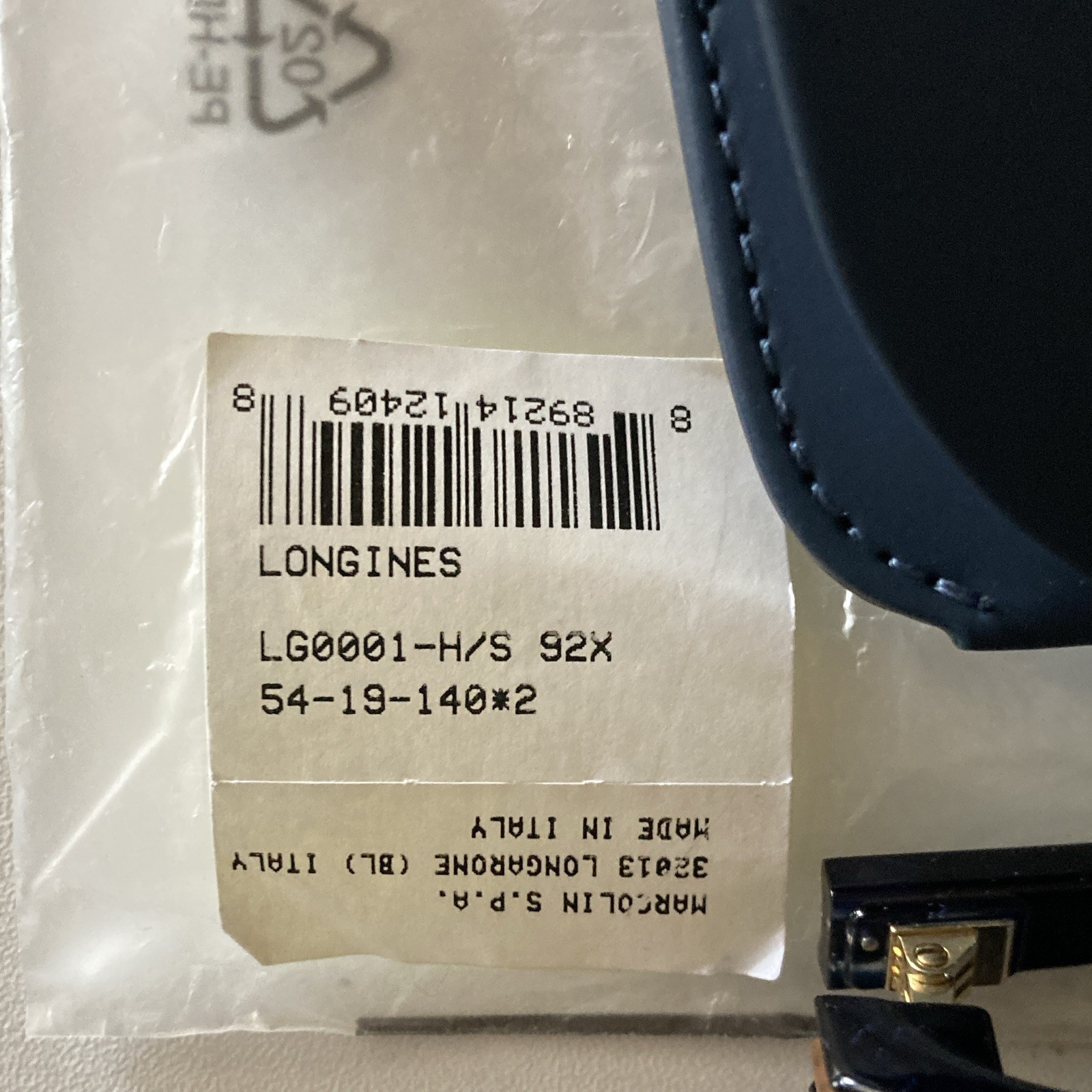 Longines LG0001-H/S 92X Round Sunglasses Blue Frame Gray Tinted Lenses 54-19