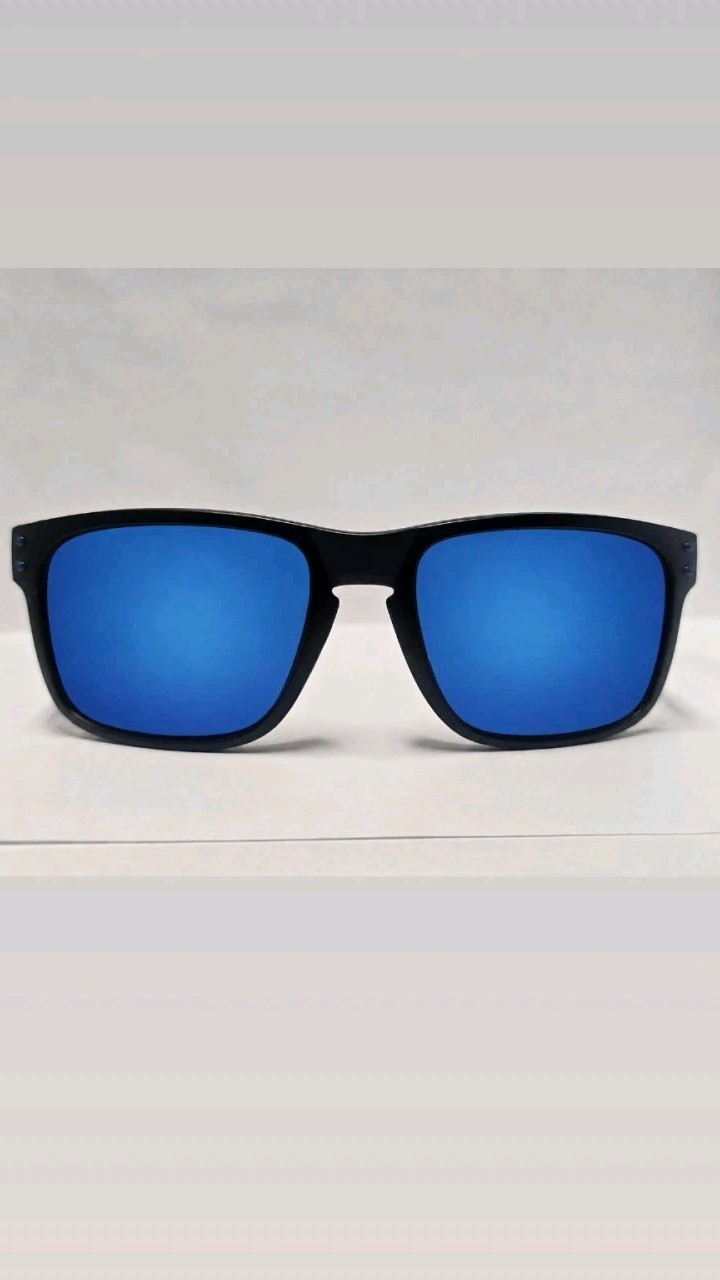 Holbrook Style Black Frames with Dark Blue UV400 Lens Sunglasses Oakley Style