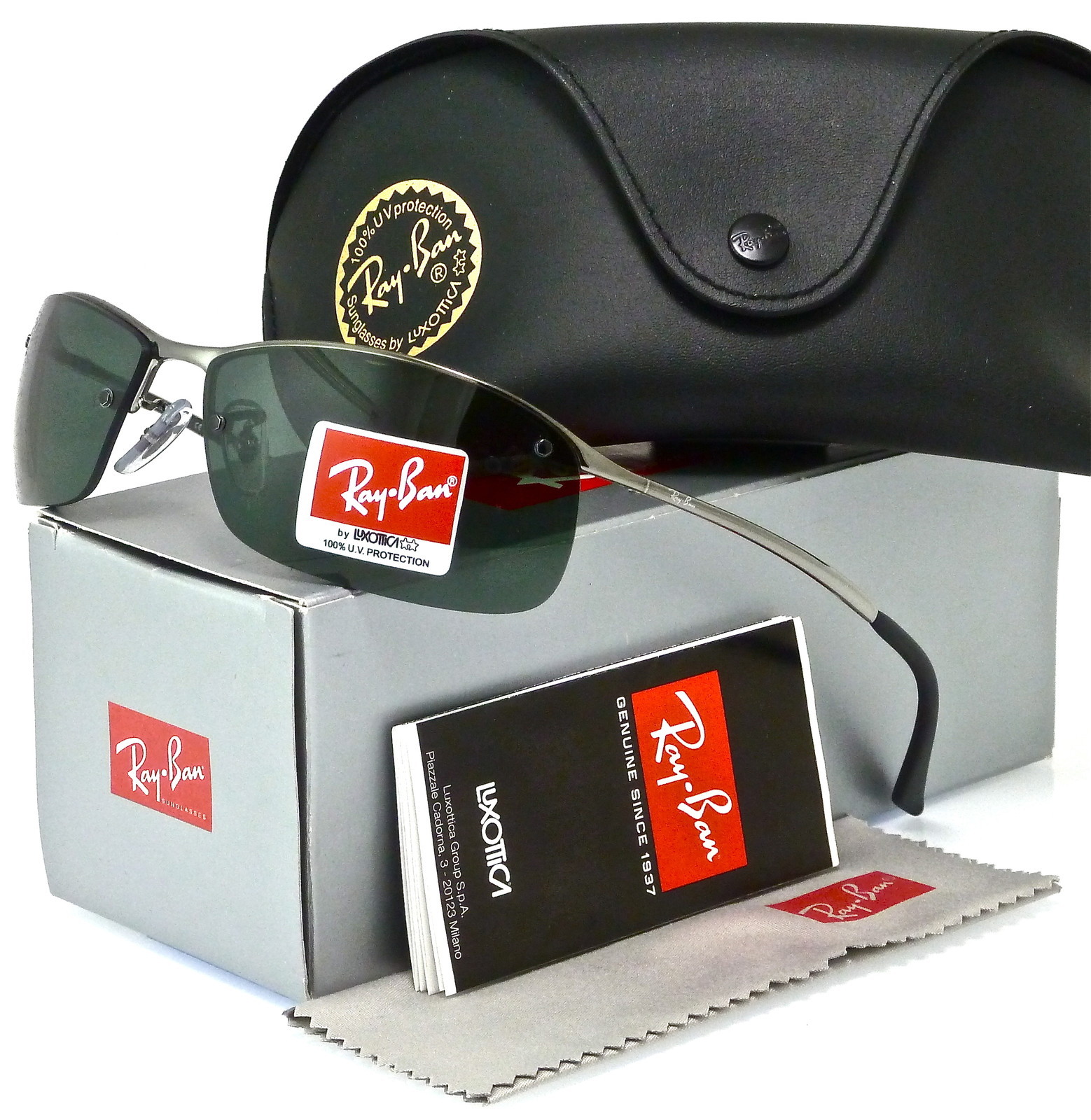 Ray-Ban RB3183 Gunmetal l Green Classic RB3183 004/71 63mm