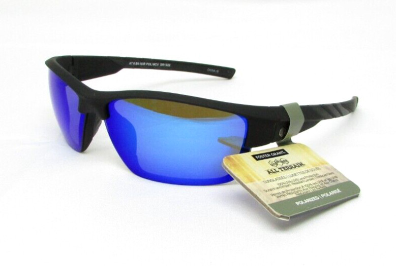 All Terrain Outfitters POLARIZED Wrap Sunglasses AT 6 BLK MIR 100% UV Protection