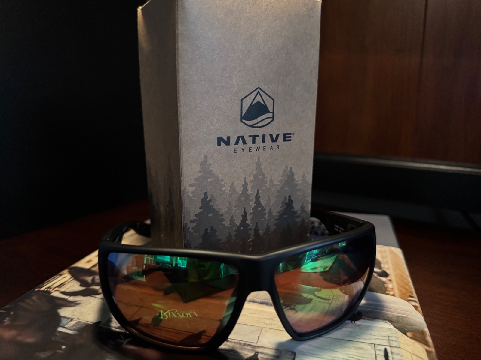 Native Eyewear Sightcaster II XD9047 Matte Black Green Reflex Polarized