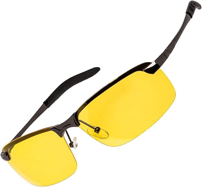 Night Driving Glasses anti Glare Polarized with Stylish Case – Night Vision/ Tac