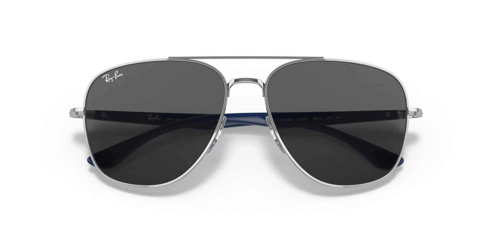Ray-Ban RB3683 Polished Silver/Dark Grey 56 mm Sunglasses RB3683 003/B1 56-15