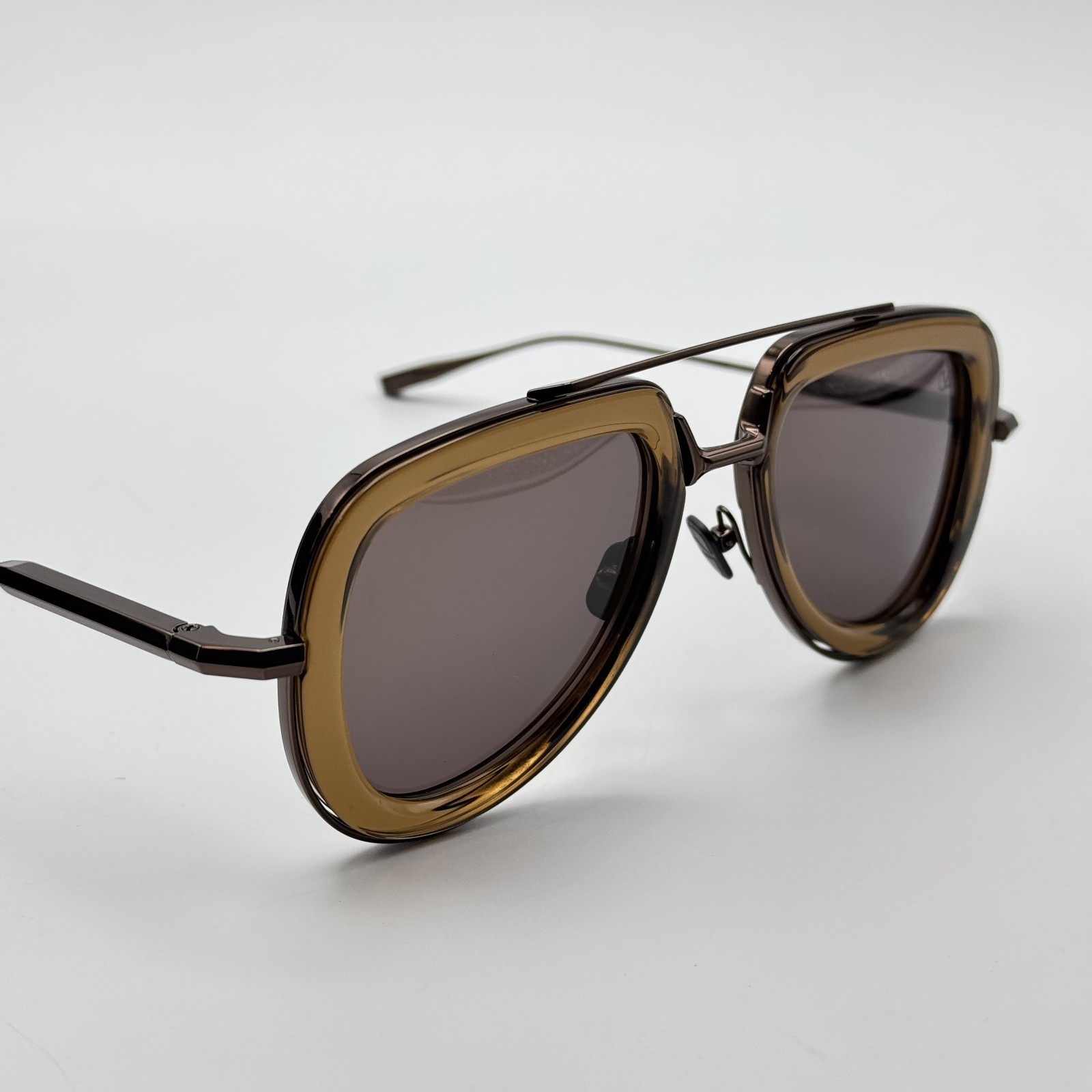 Valentino Sunglasses V-LSTORY-VLS-129D Brown Aviator Frame Brown Lens 50mm NEW