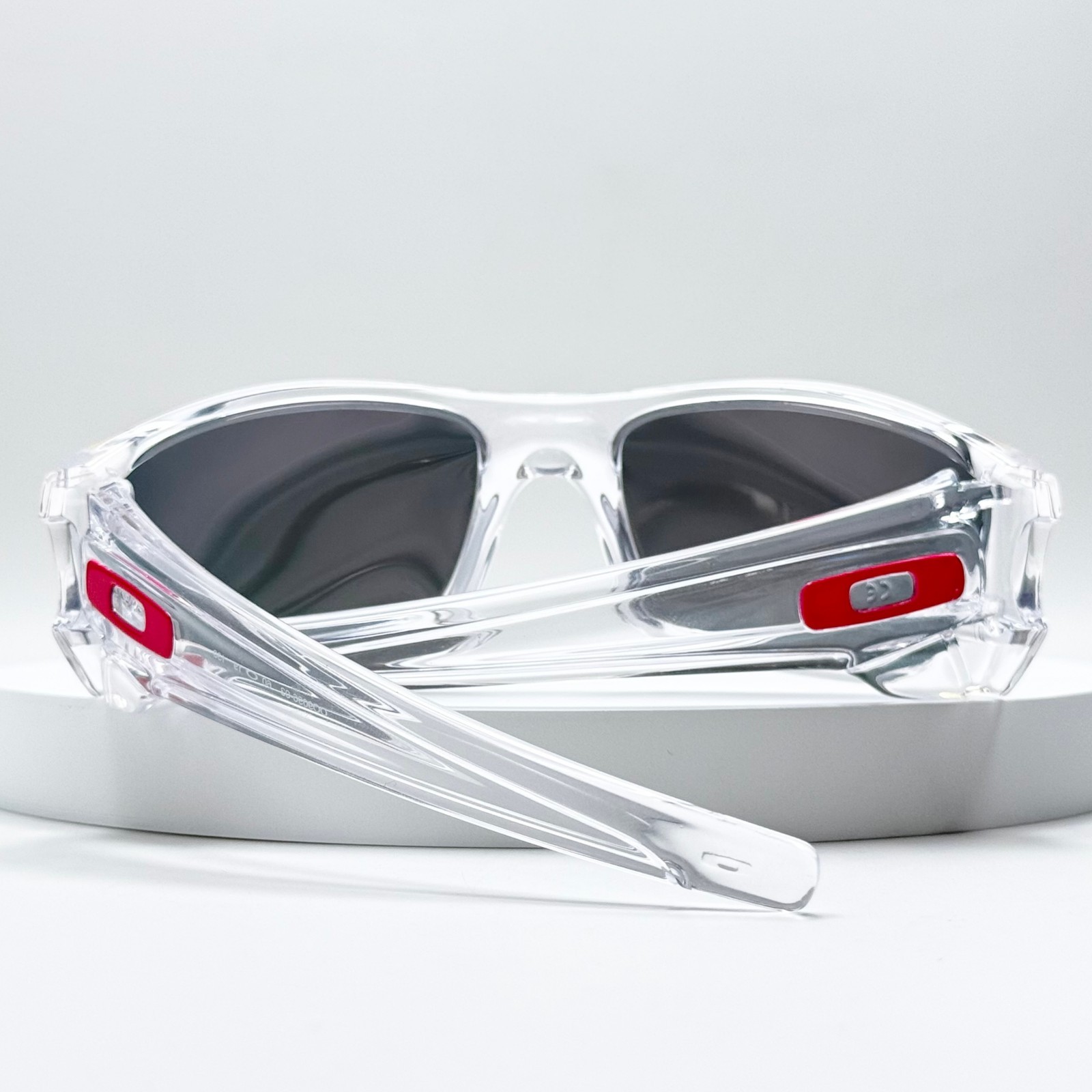 Oakley Fuel Cell OO9096 Sunglasses Clear Frame Ruby Iridium Polarized