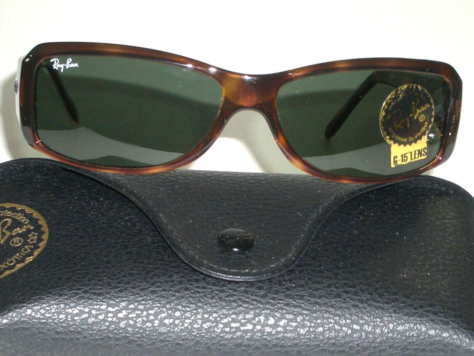 RAY BAN RB4078 642/57 SLEEK G15 CRYSTAL SLEEK SHINY TORTOISE SUNGLASSES NEW