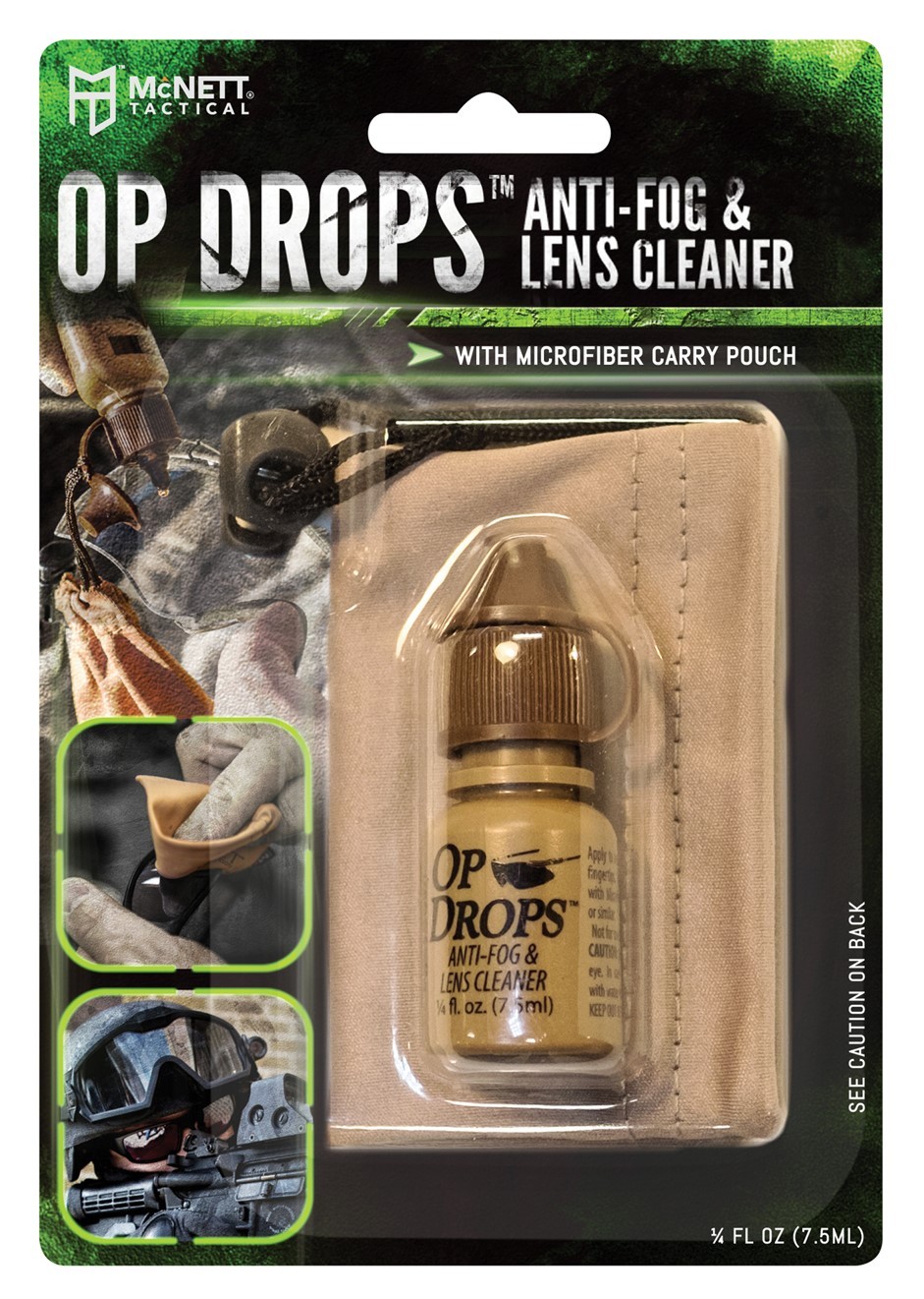 McNett Tactical OP Drops Anti Fog Lens Cleaning System Goggles Sunglasses & Case