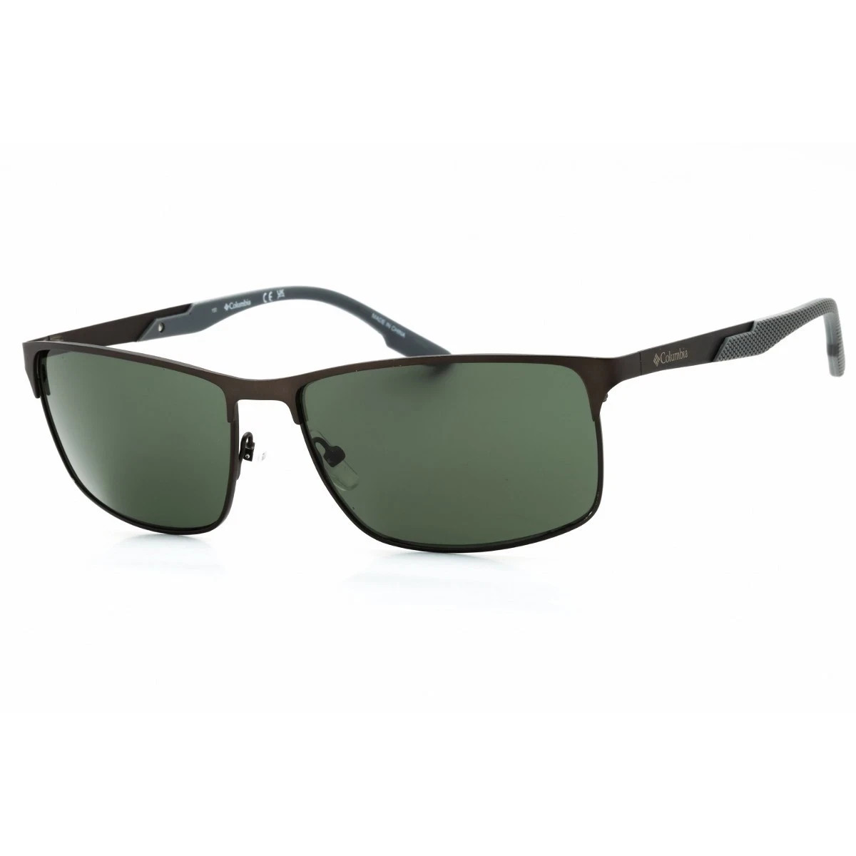 New Columbia C124S 072 Matte Gunmetal Sunglasses with Green Lenses