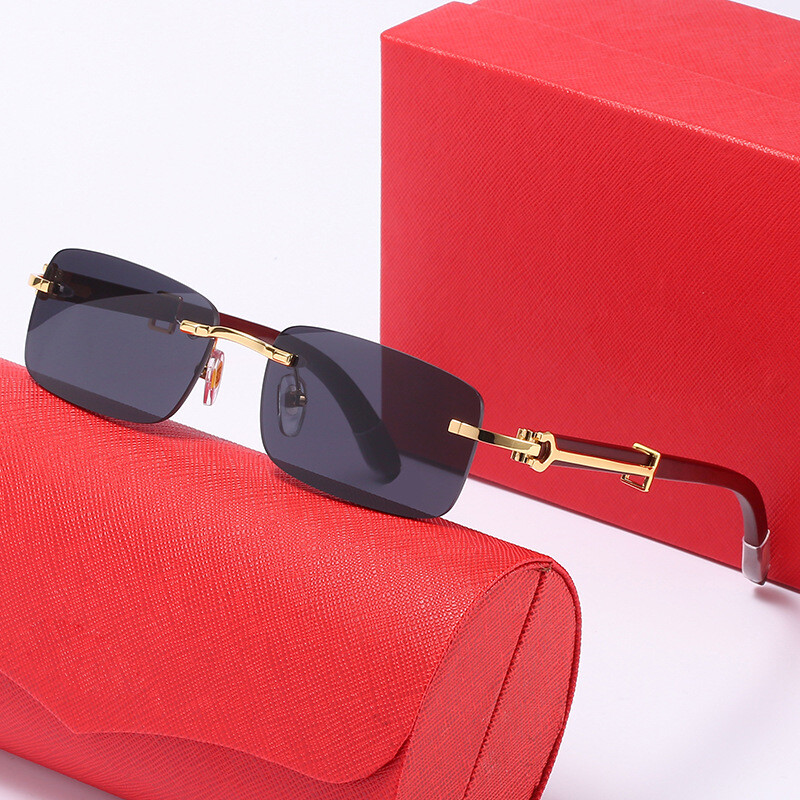 New Men Women Retro Vintage Designer Fashion Sunglasses Wood Gold none Frame 80s