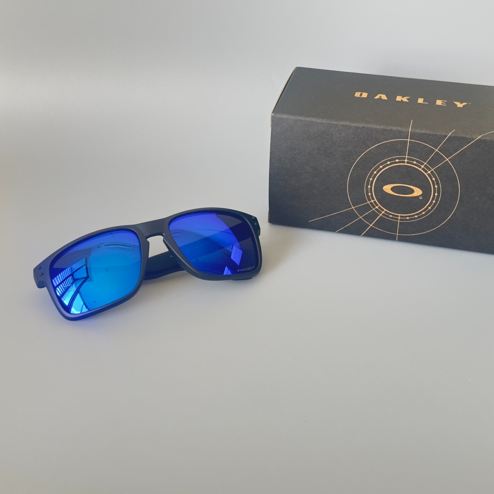 Oakley Holbrook XL OO9417 Black Frame/Blue Polarized Sunglasses