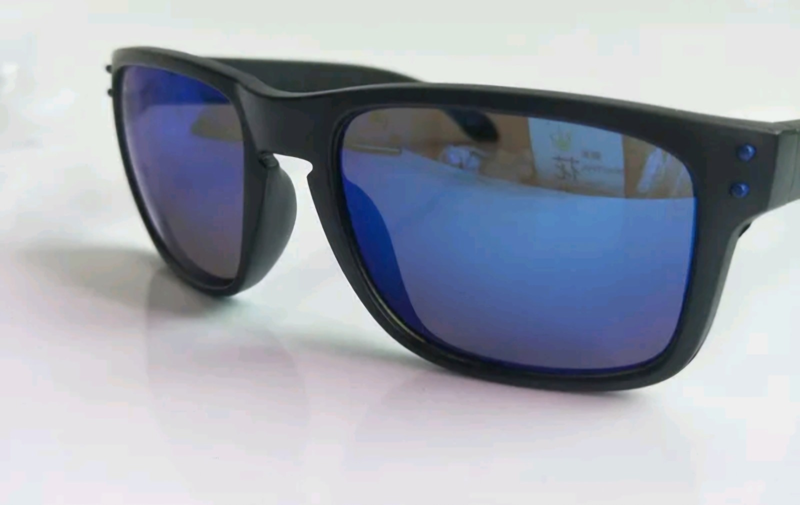 Holbrook Style Black Frames with Dark Blue UV400 Lens Sunglasses Oakley Style
