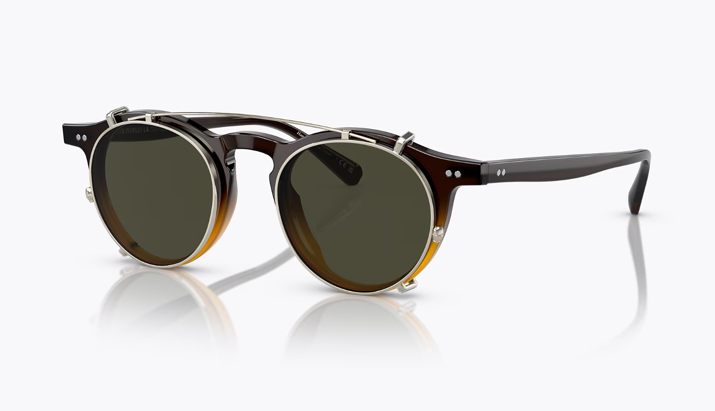 OLIVER PEOPLES TAKUMI TK-1 CLIP ON in Pewter/ Blue MSRP$277 clip on only