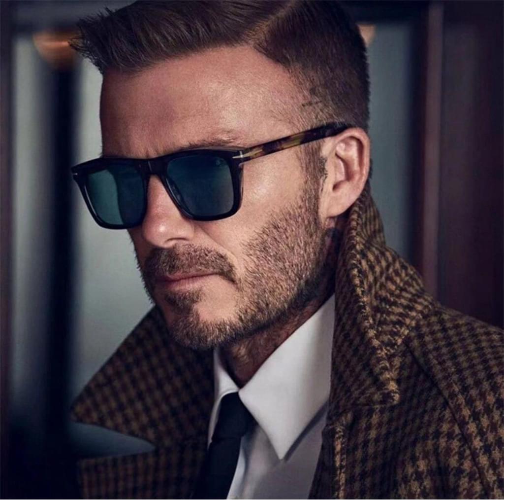 Classic Beckham Sunglasses Men Luxury Brand Designer Vintage Retro Square