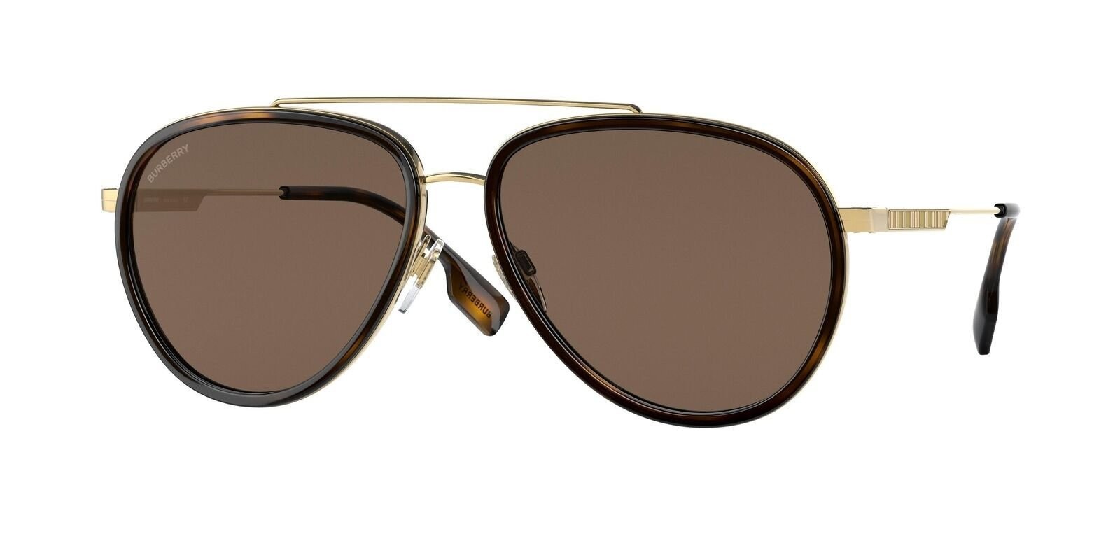 BURBERRY BE3125 101773 59mm Oliver Gold Dark Brown Sunglasses