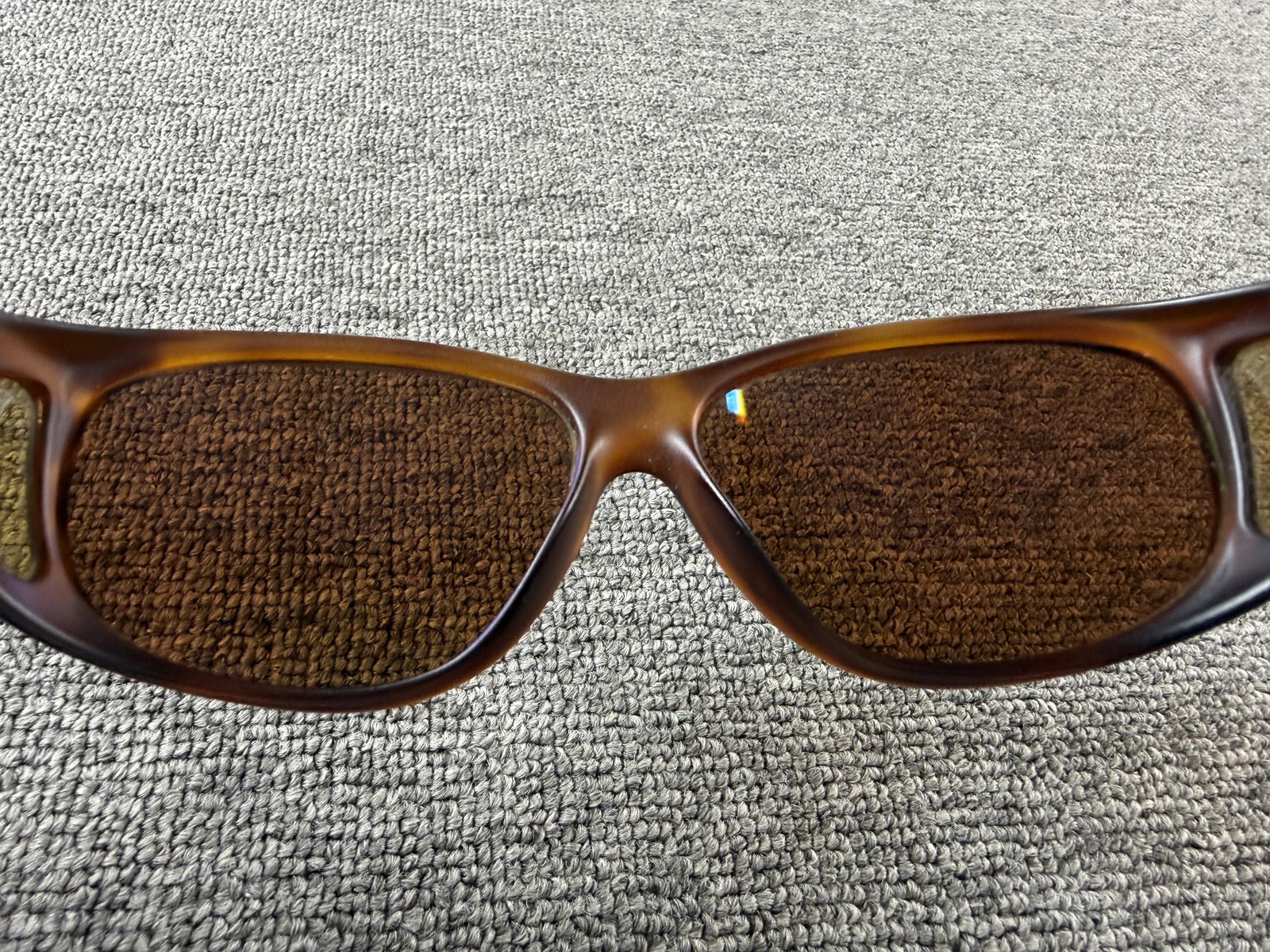 Ocean Waves Sunglasses Mens One Size Brown Tortoise Wrap Blue Mirrored Nassau